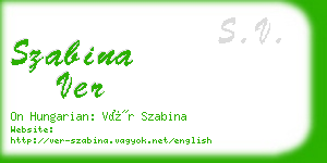 szabina ver business card